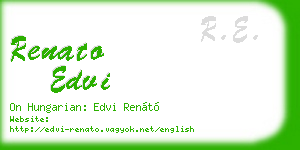 renato edvi business card