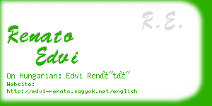 renato edvi business card